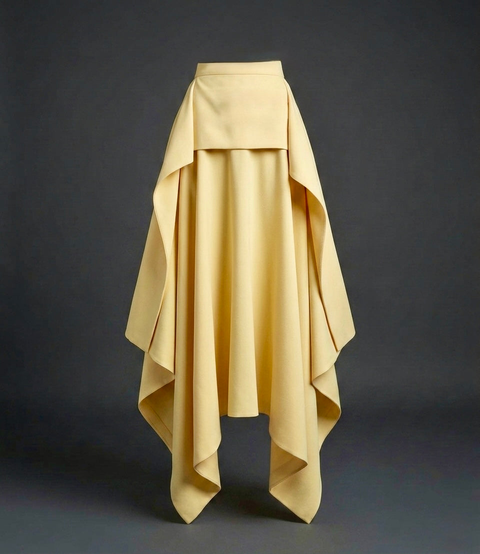 Cascade drape skirt