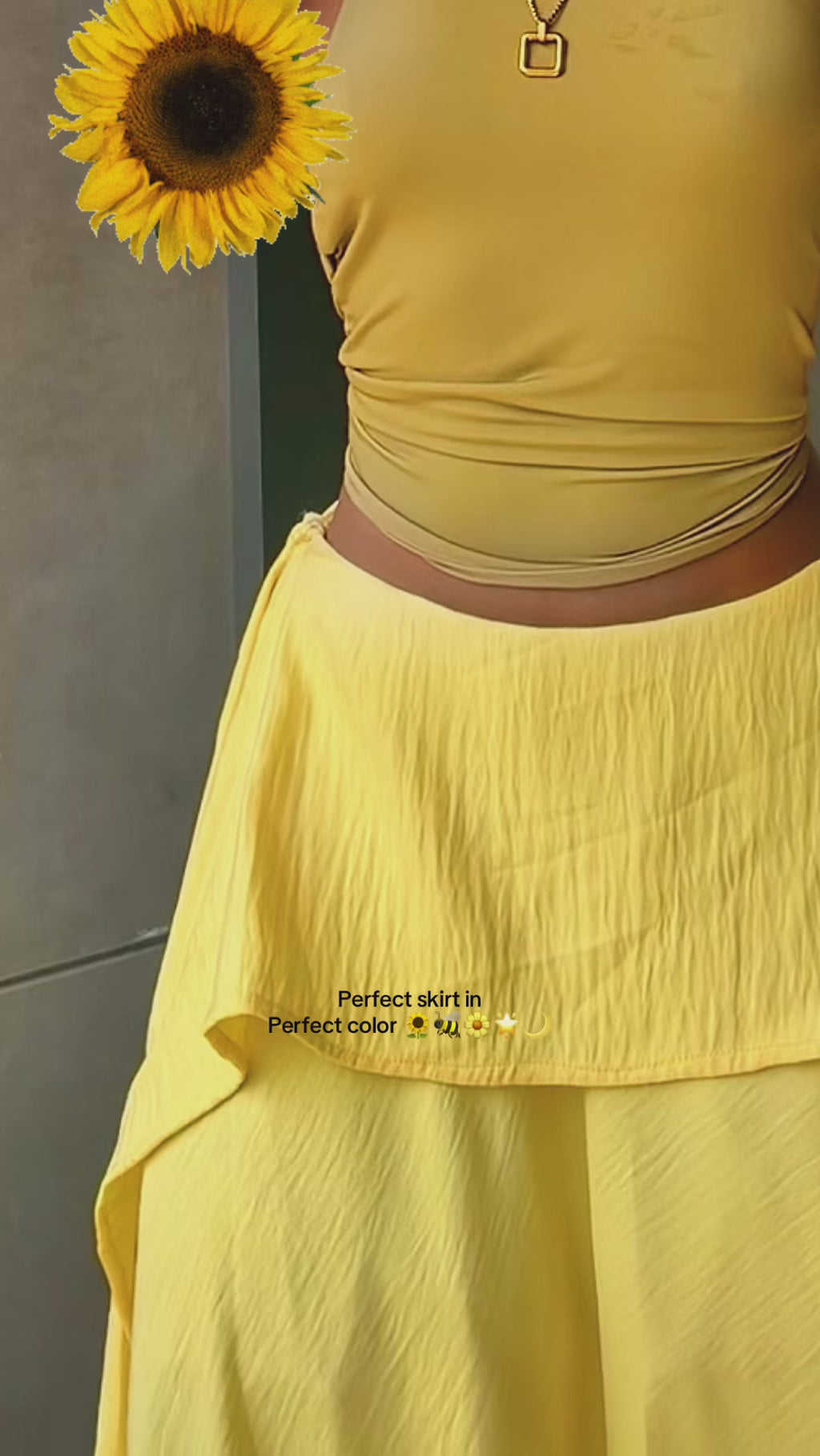 Cascade drape skirt